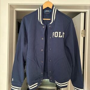 Polo Ralph Lauren Varsity Jacket - Navy Blue - Size M